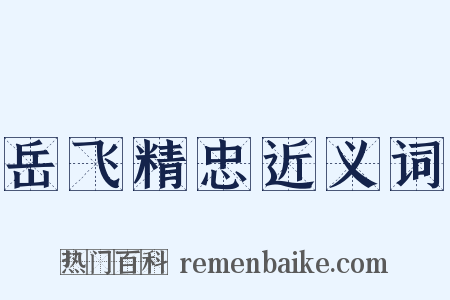 岳飞精忠近义词是什么意思的图片